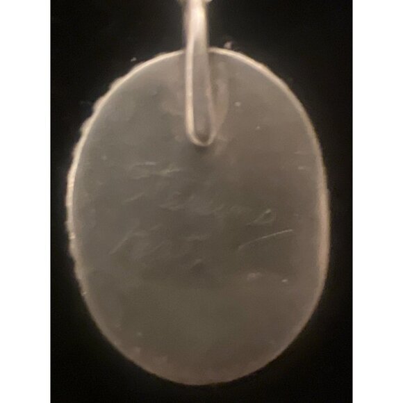 Vintage Sterling Landscape Agate Tree Of Life Pendant Necklace Signed Handmade - Picture 4 of 9